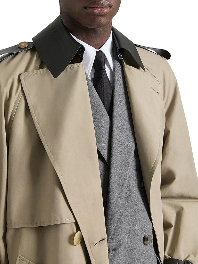 Givenchy Trenchcoat in Cotton with Leather Details 6