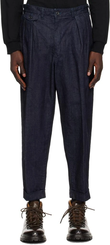 BEAMS PLUS Indigo 2 Pleats Jeans 1