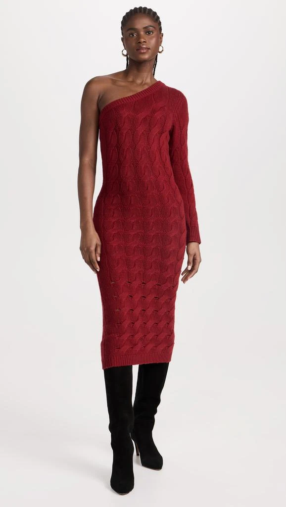 Naadam Wool Cashmere Statement Cable Asymmetrical Dress 6