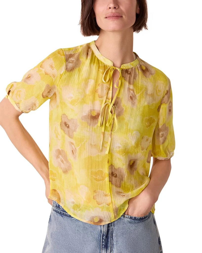 Whistles Sunshine Floral Texture Blouse 4