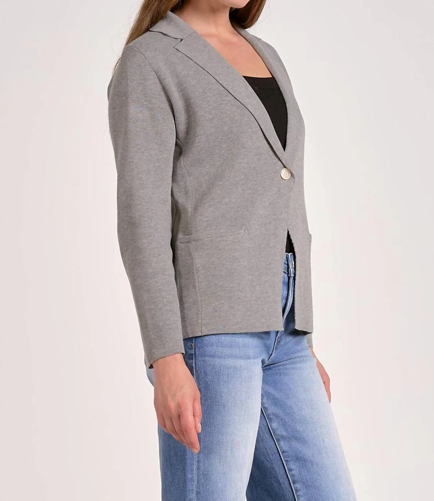 Elan Elan - Single Button Front Sweater Blazer 3