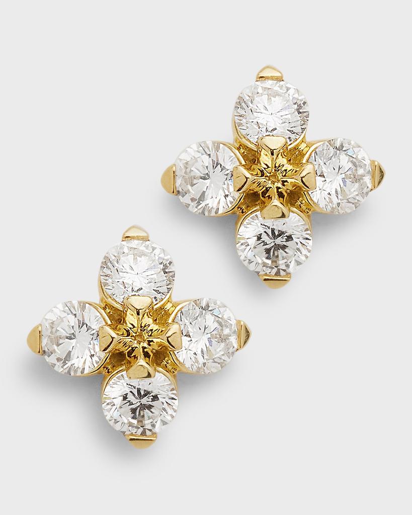 Roberto Coin 18K Yellow Gold Love in Verona Diamond Stud Earrings