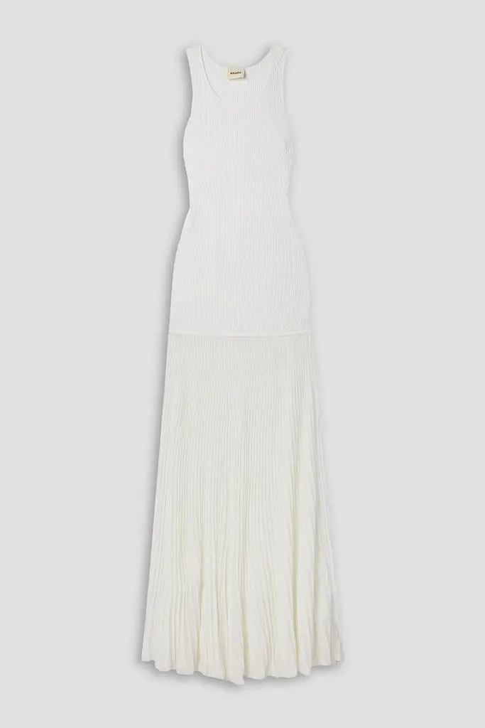 v-neck halter wedding dress ZAPAKA Women Ivory Sweep Train Long Wedding Dress with Slit A-Line Halter Bridal Dress, Ivory / US20W