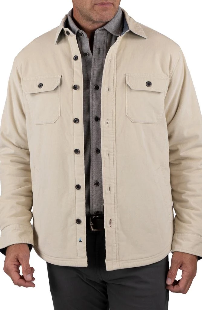 Tailor Vintage Faux Shearling Lined Corduroy Shirt Jacket 1
