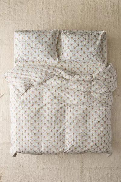 Society 6 Alison Janssen For Society 6 Studio Sweet Posie Vignette Brushed Cotton Duvet Set