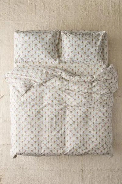 Society 6 Alison Janssen For Society 6 Studio Sweet Posie Vignette Brushed Cotton Duvet Set 2