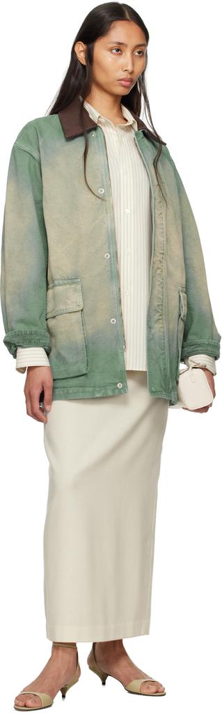 Shop Green Organic Cotton Duck Jacket on Sale at BeyondStyle