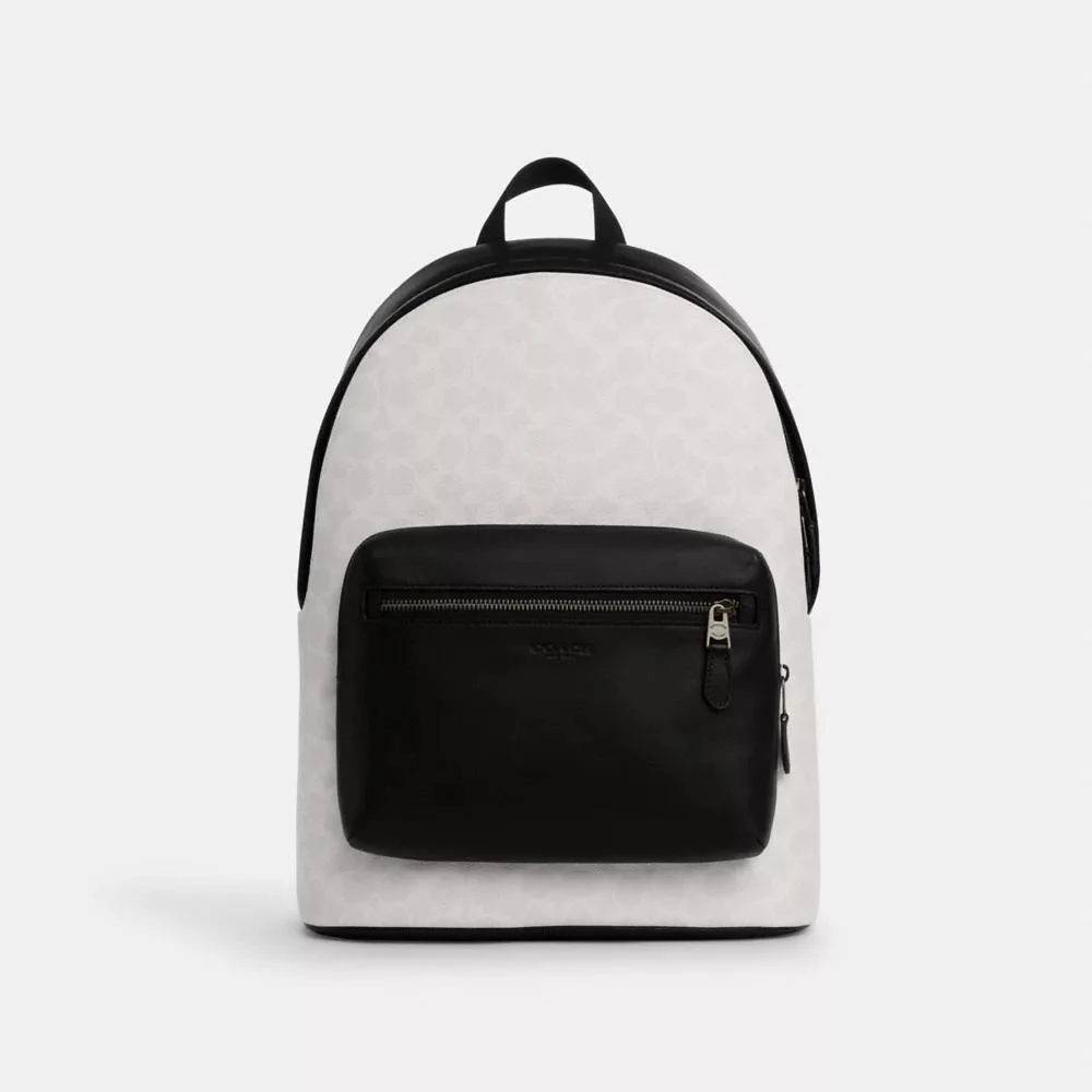 Coach West Backpack In Signature Canvas 1