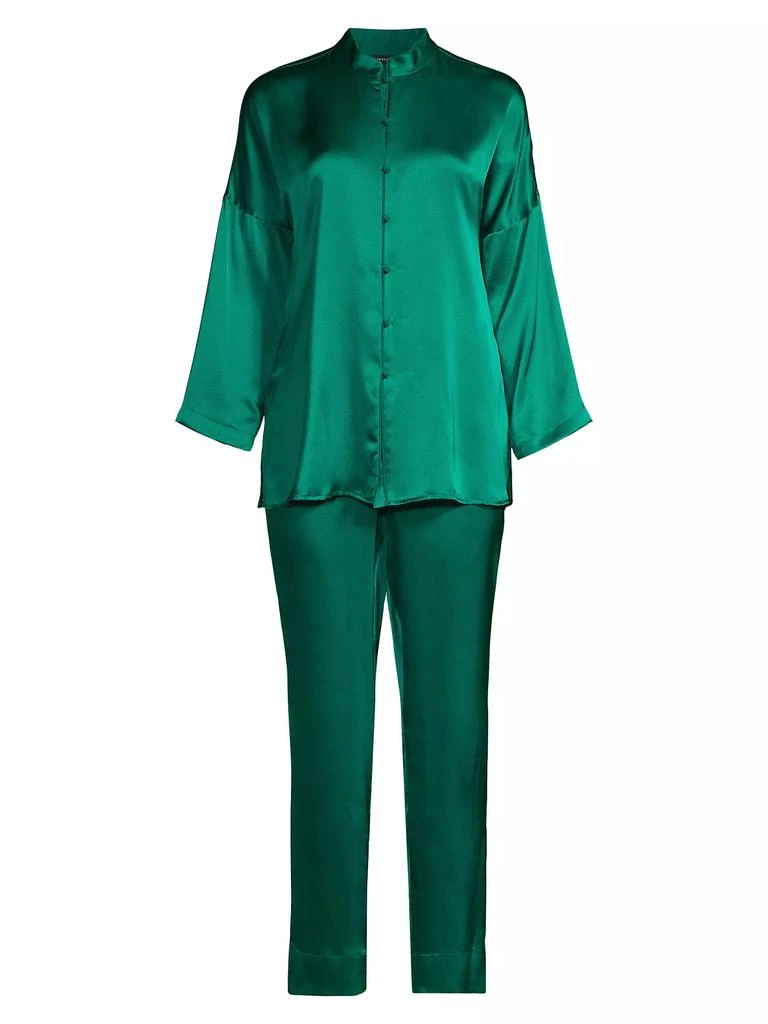 Josie Key Essentials Two-Piece Silk Pajama Set 1
