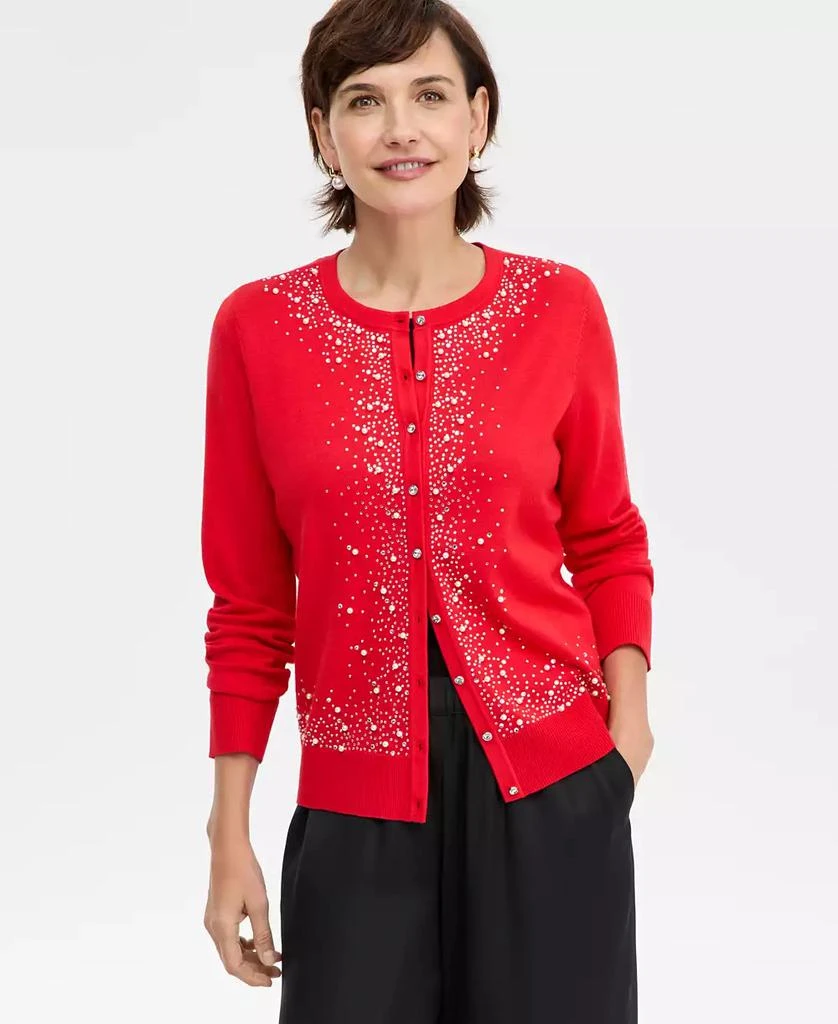 JM Collection Women
s Embellished Border Party Cardigan, Macy
s Exclusive 1