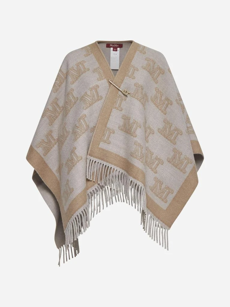 Max Mara Frine Safety-pin Wool Poncho 1