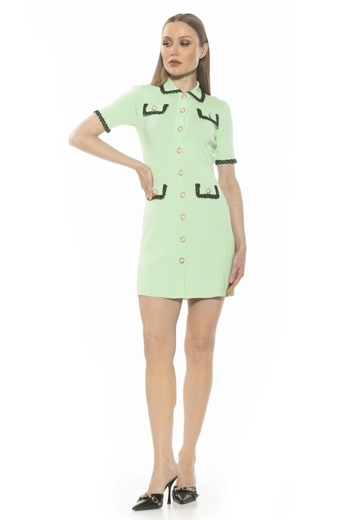 ALEXIA ADMOR Odette Short Sleeve Knit Shirtdress 4