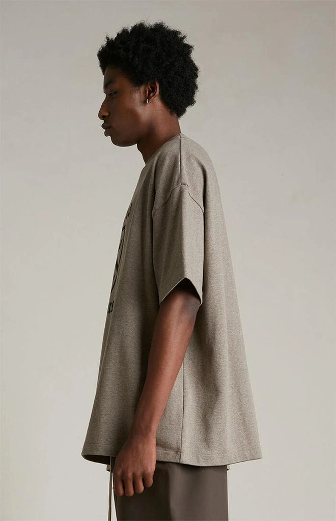 Essentials Heather Grey Heavy Crew Neck T-Shirt 3