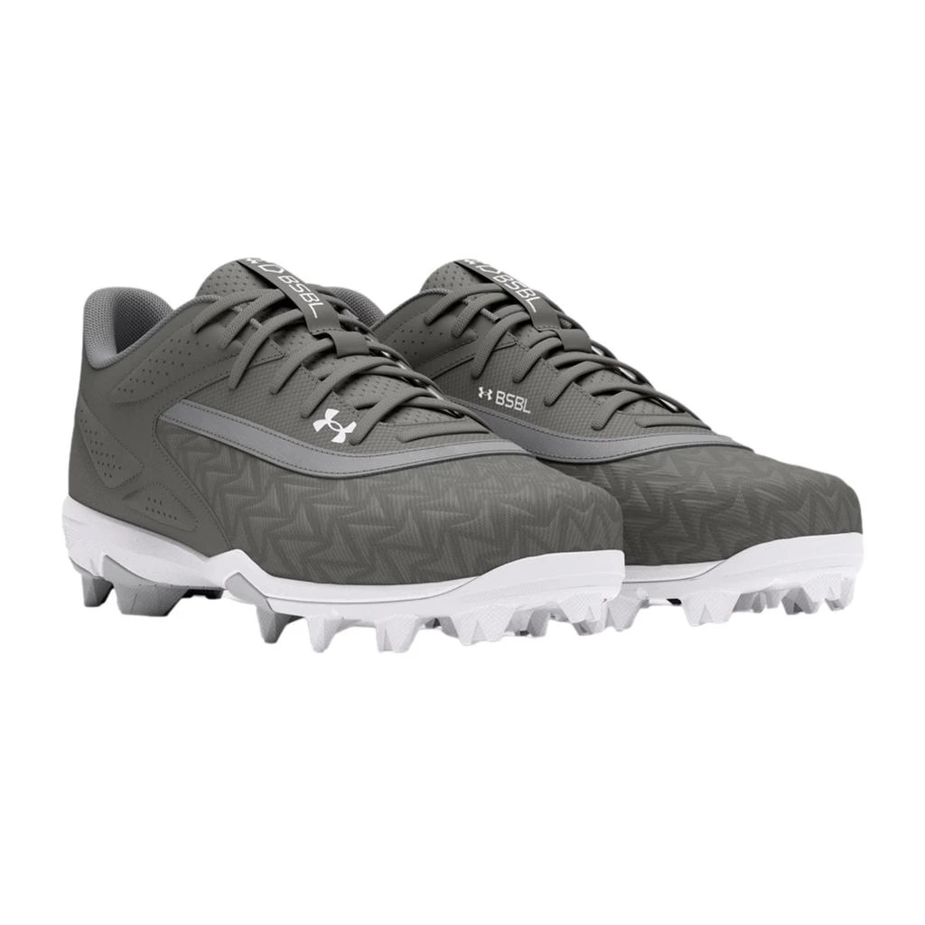 Under Armour Leadoff Low RM 3.0 Baseball Cleat Grey / Grey / White  3027447-101 Men's 4