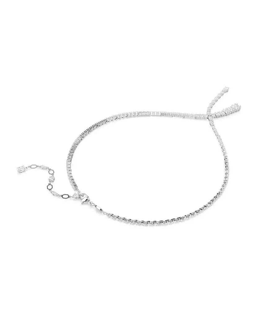 Swarovski Matrix Mixed Cuts, White, Rhodium Plated Y Necklace 4