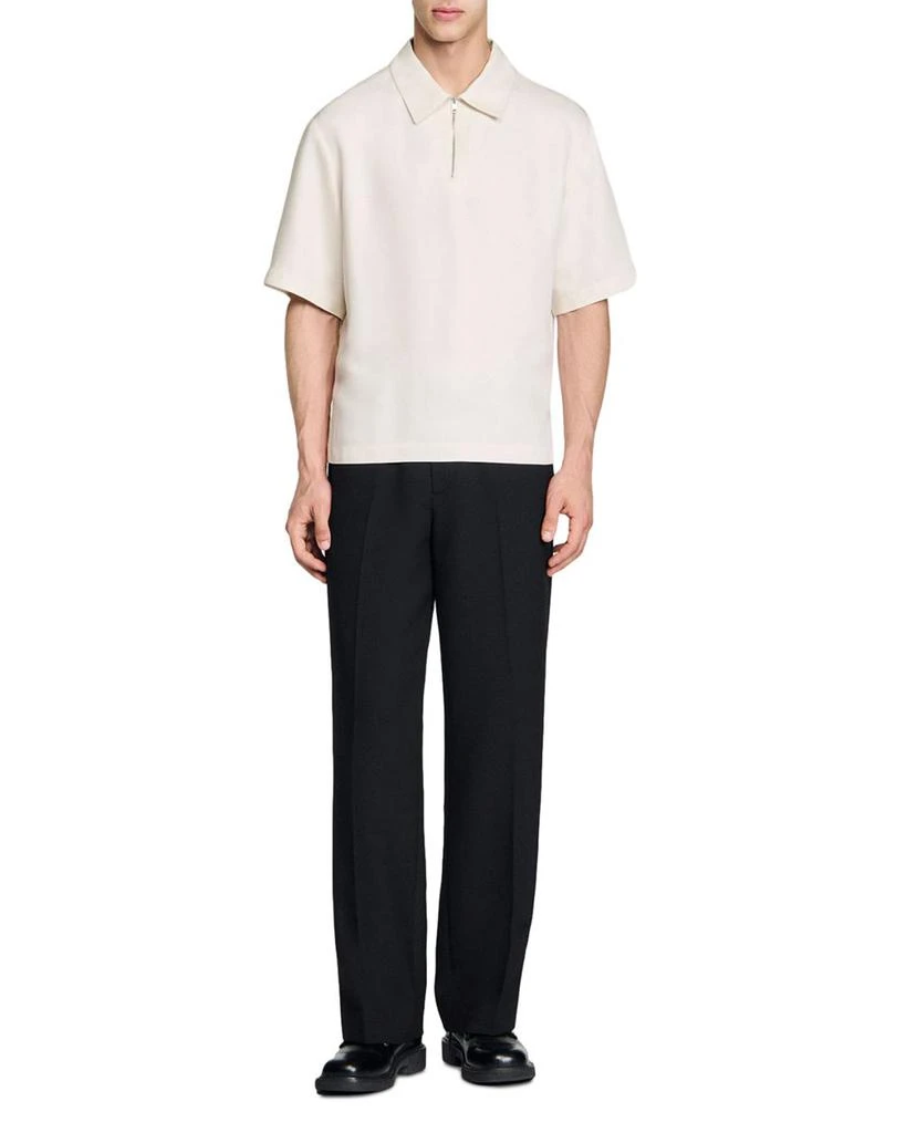 Sandro Quarter Zip Polo Shirt 3