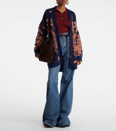 ETRO Jacquard wool cardigan 2