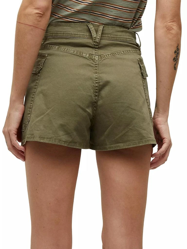 VERONICA BEARD Mallory Cotton Twill Utility Shorts 5