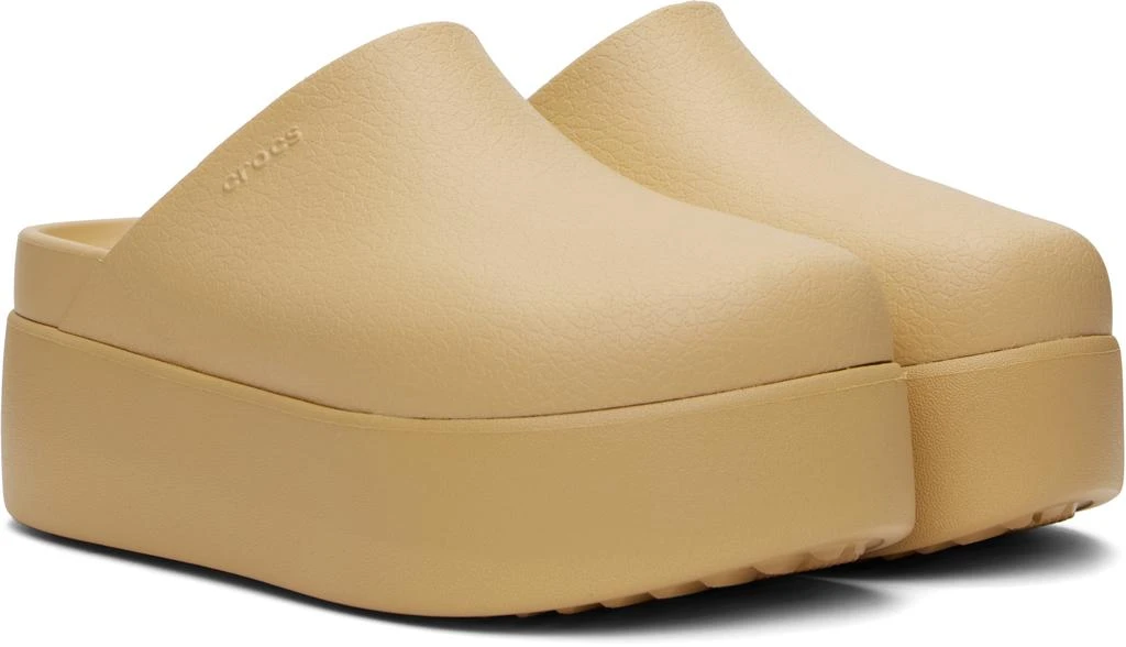 Crocs Beige Dylan Platform Clogs 4