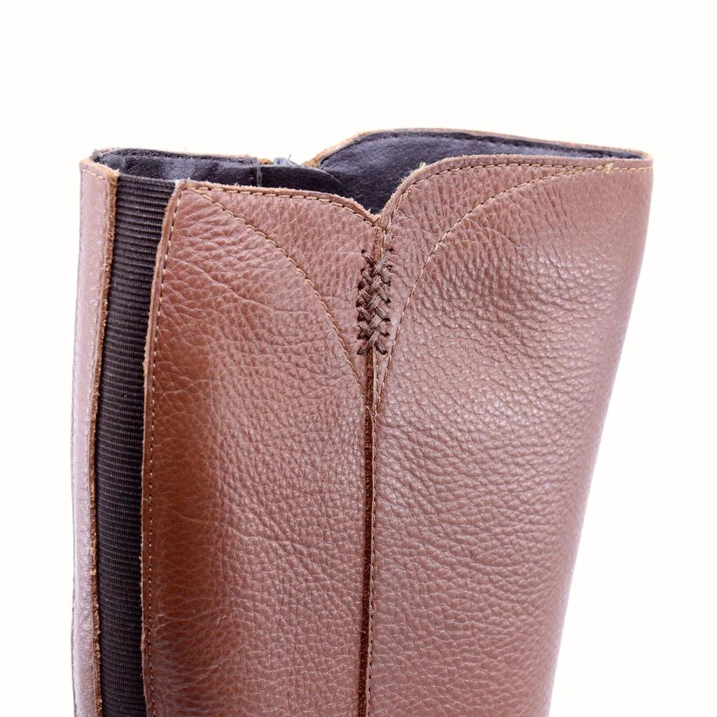 Salvia Gilly Calf-High Boot In Pebble Cuoio 5