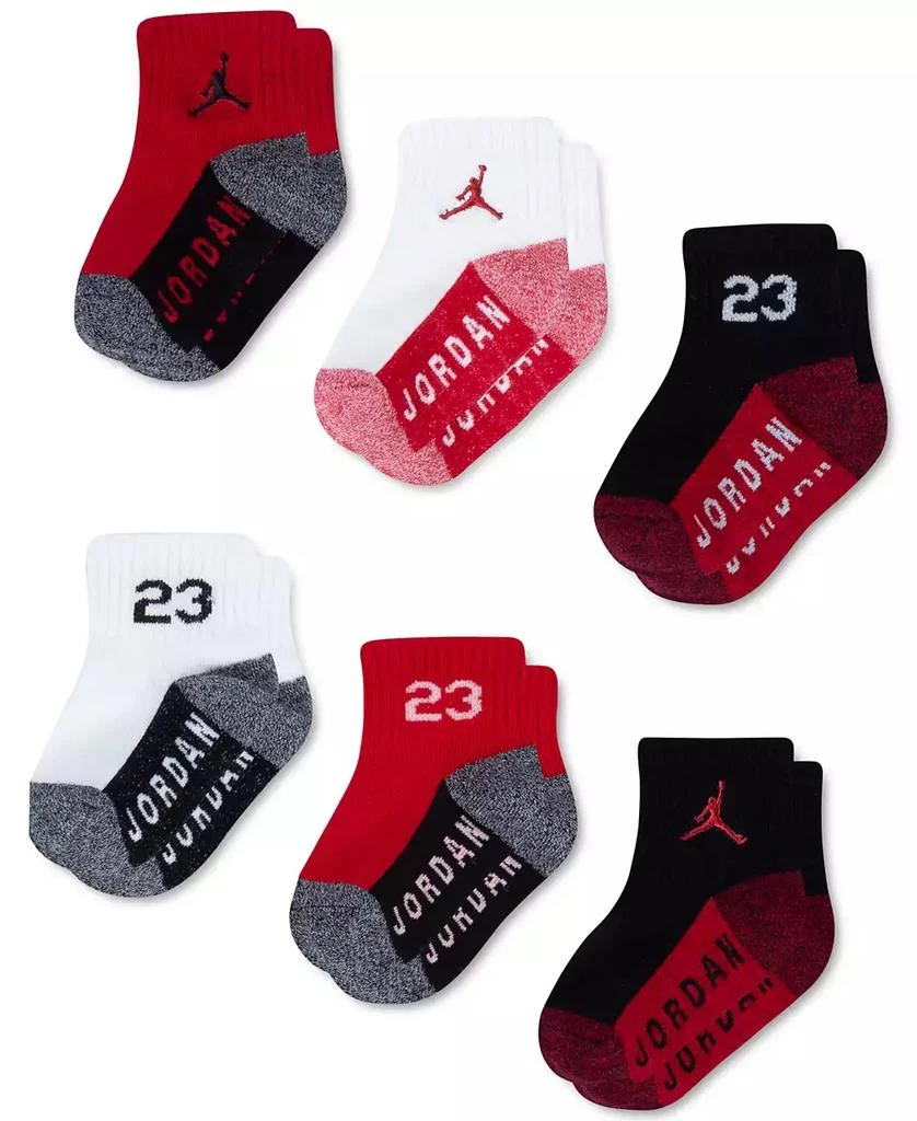 Jordan Baby and Toddler Boys Core Jumpman Ankle Socks, Pack of 6 1