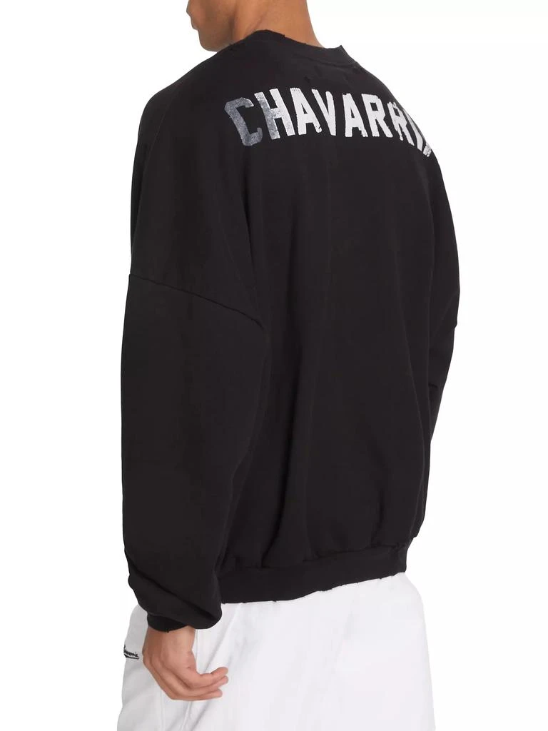 Willy Chavarria Hooligan Cotton Oversized Sweatshirt 5