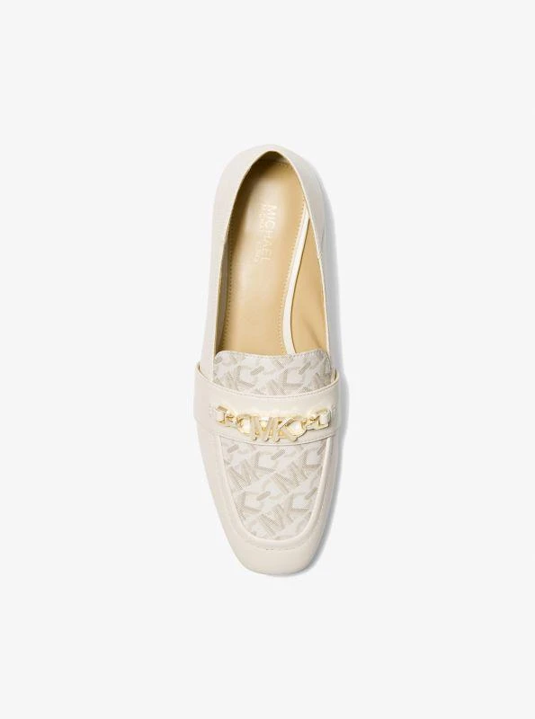 Michael Kors Tiffanie Leather and Empire Signature Logo Mule 4