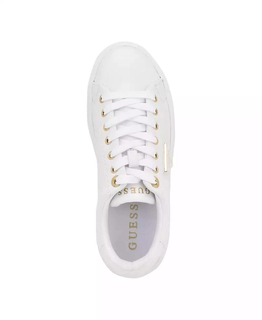 GUESS Women's Denesa Treaded Platform Lace-Up Sneakers 4
