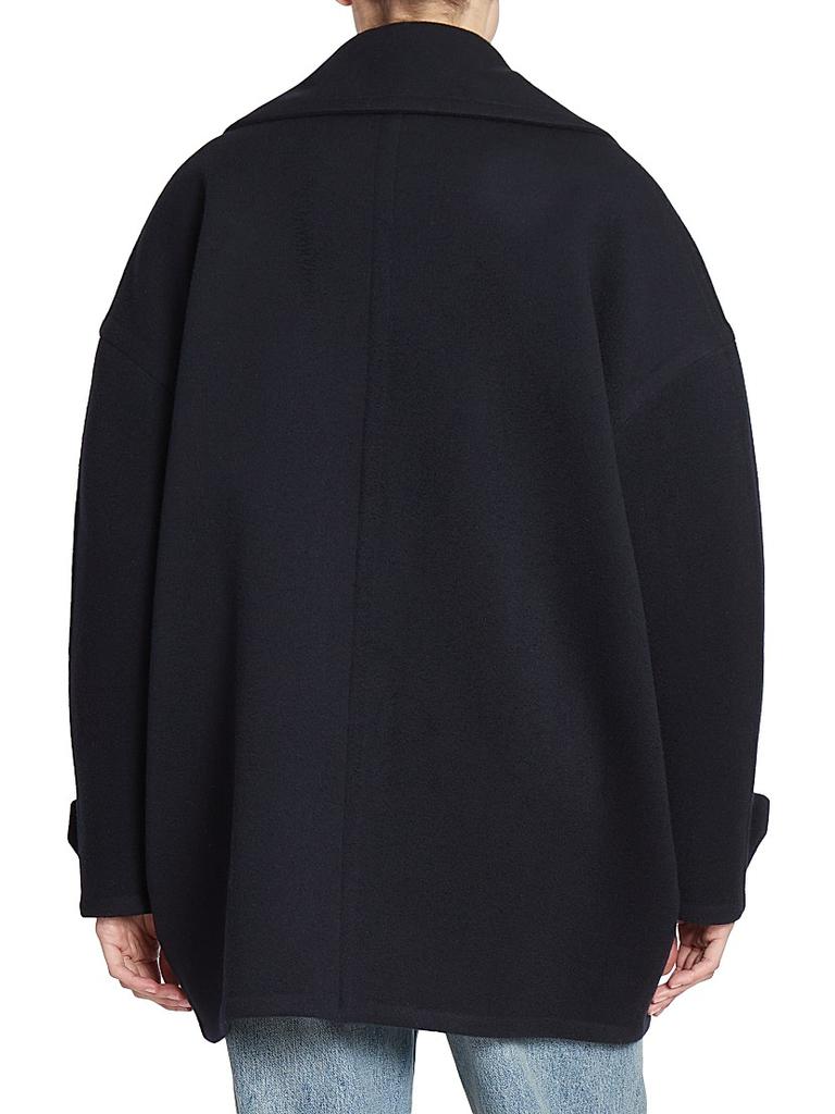 ジャケット LOEWE LOEWE PEBBLE PEACOAT S359Y01XBR5440 Pebble peacoat in wool Blue - LOEWE