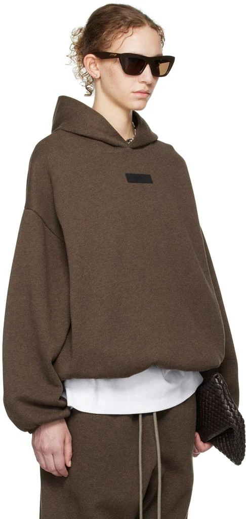 Essentials Brown Elasticized Hoodie 2