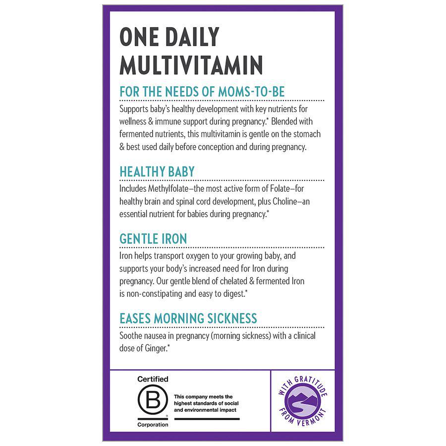 New Chapter One Daily Prenatal Multivitamin, Vegetarian Tablets