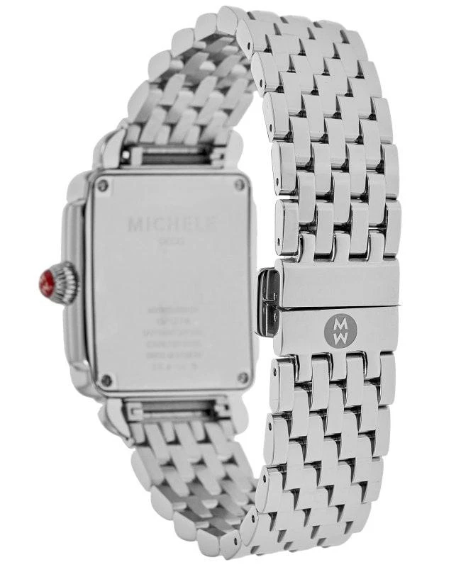 Michele Michele Deco Mid Quartz Mother of Pearl Dial Diamond Bezel Steel Women's Watch MWW06V000131 4