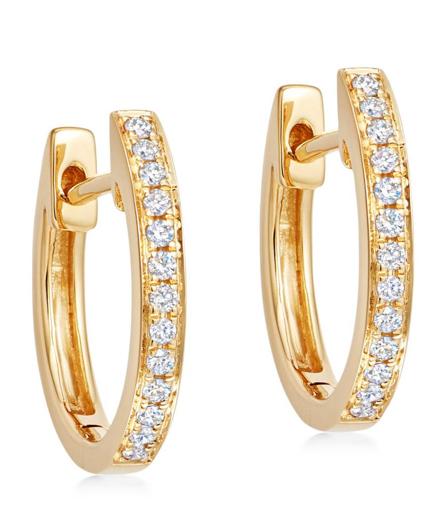 Kiki McDonough Yellow Gold and Diamond Kiki Classics Hoop Earrings