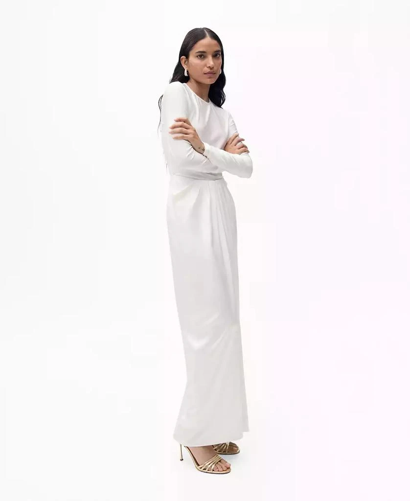 Mango Women's Combined-Fabric Long Dress 1