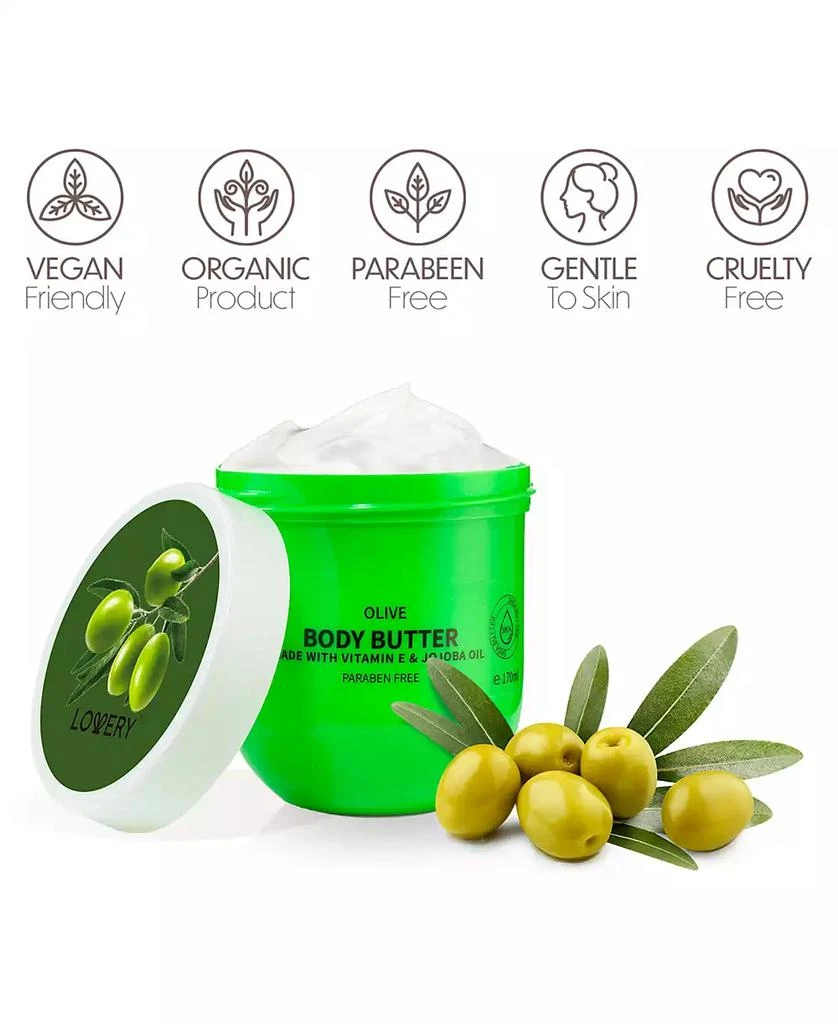 Lovery Olive Scented Whipped Body Butter, Bath and Body Care Cream, 170ml 4