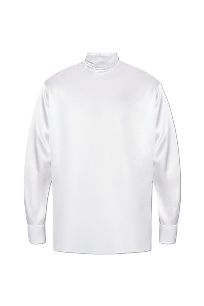 Dolce & Gabbana Silk top with stand-up collar