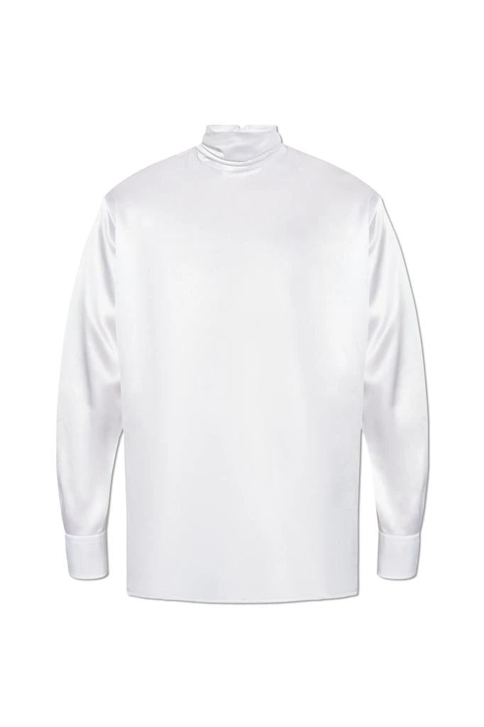 Dolce & Gabbana Silk top with stand-up collar 1