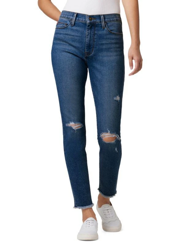 Hudson Natalie Mid Rise Super Skinny Ankle Jeans 1
