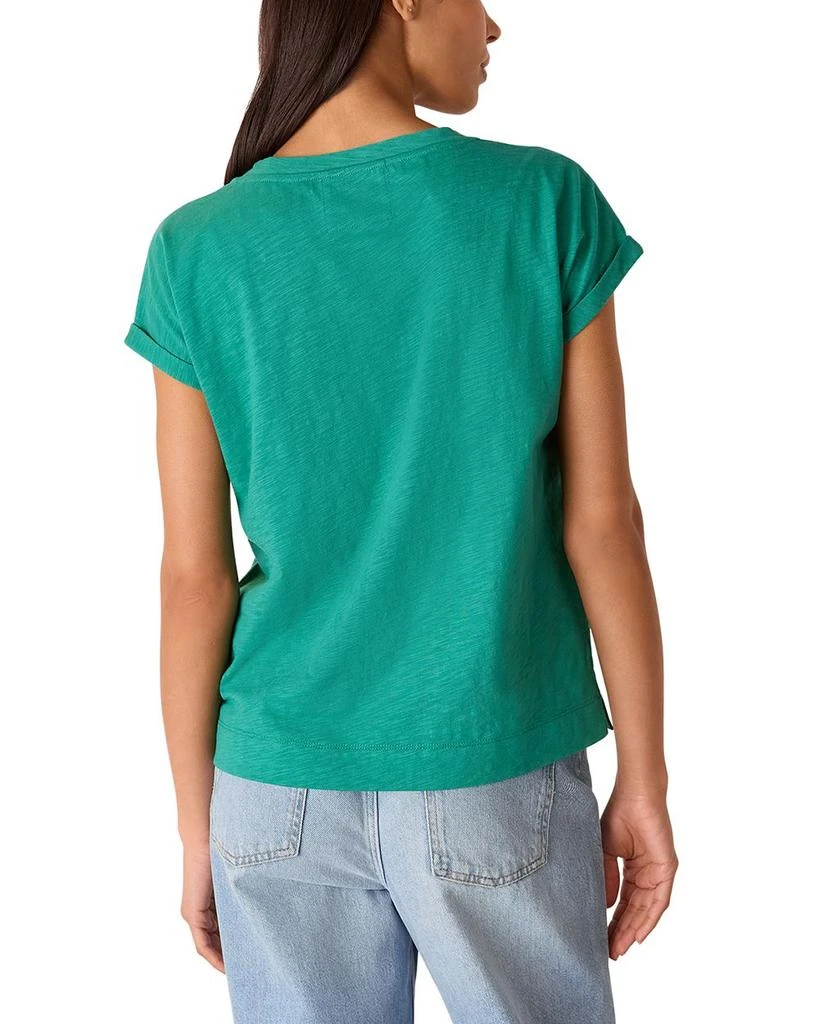 Whistles Willa V Neck Cap Sleeved Tee 3
