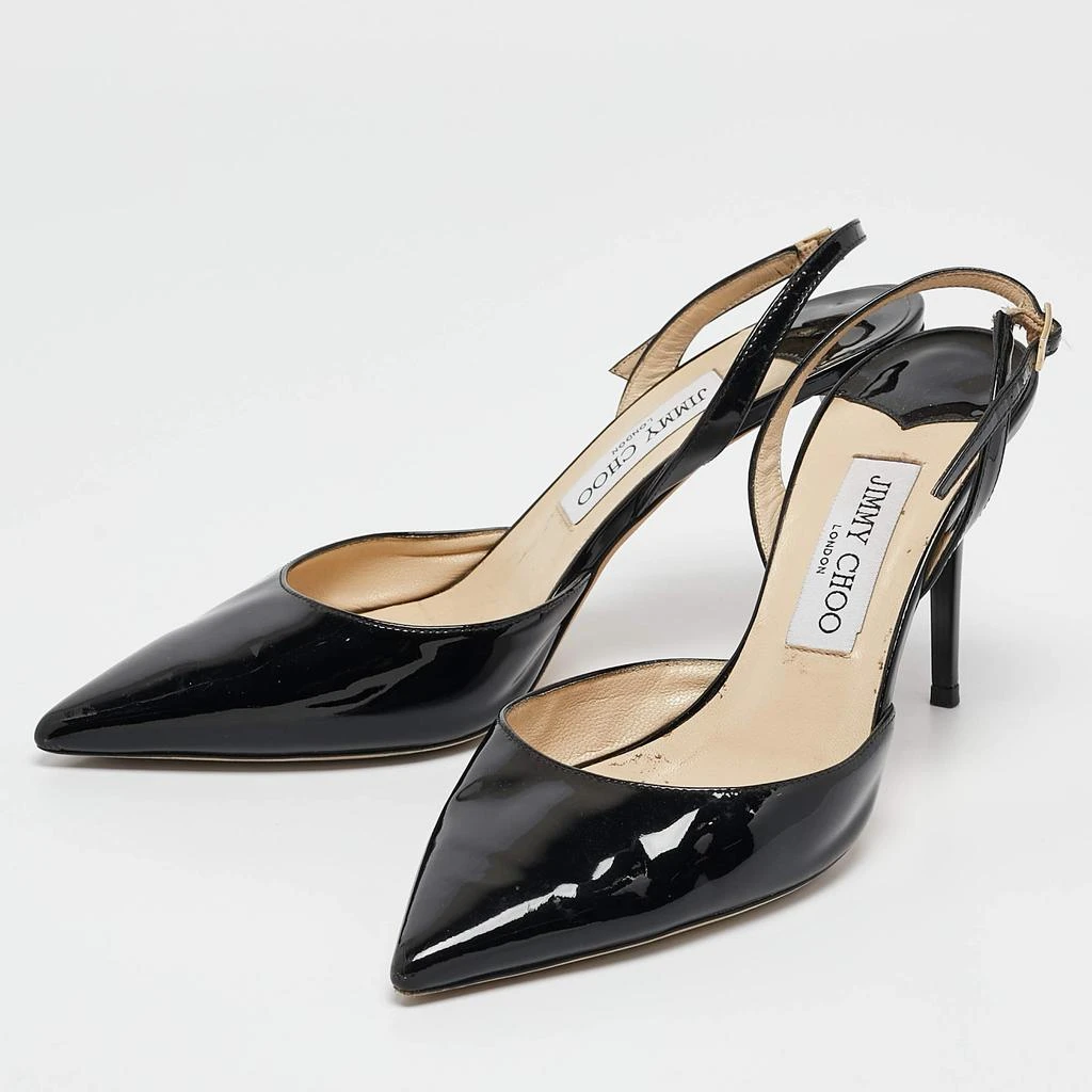 Jimmy Choo Jimmy Choo Black Patent Leather Tilly Slingback Pumps Size 39 2