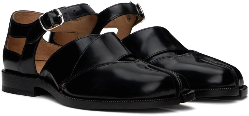 MAISON MARGIELA Black Tabi Leather Sandals 4