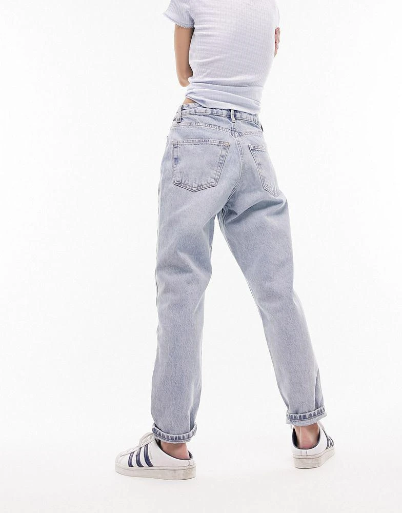 Topshop Petite Topshop Original Petite Mom jeans in bleach 2
