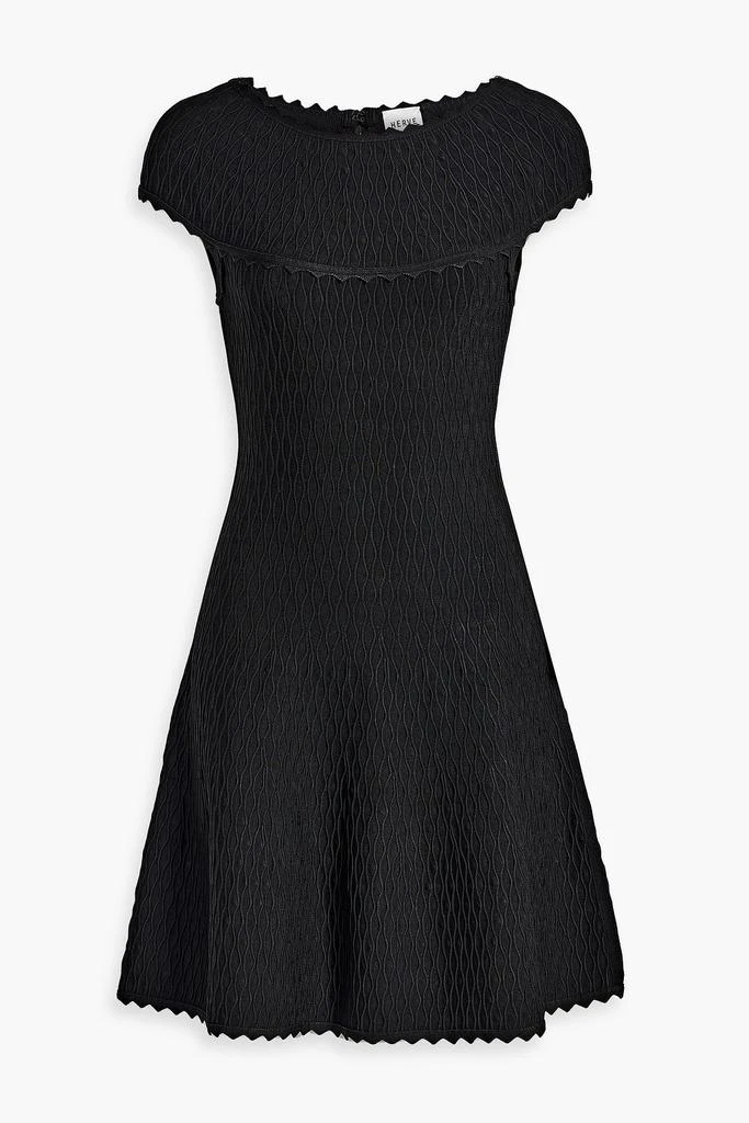 Herve Leger Scalloped jacquard-knit mini dress 1