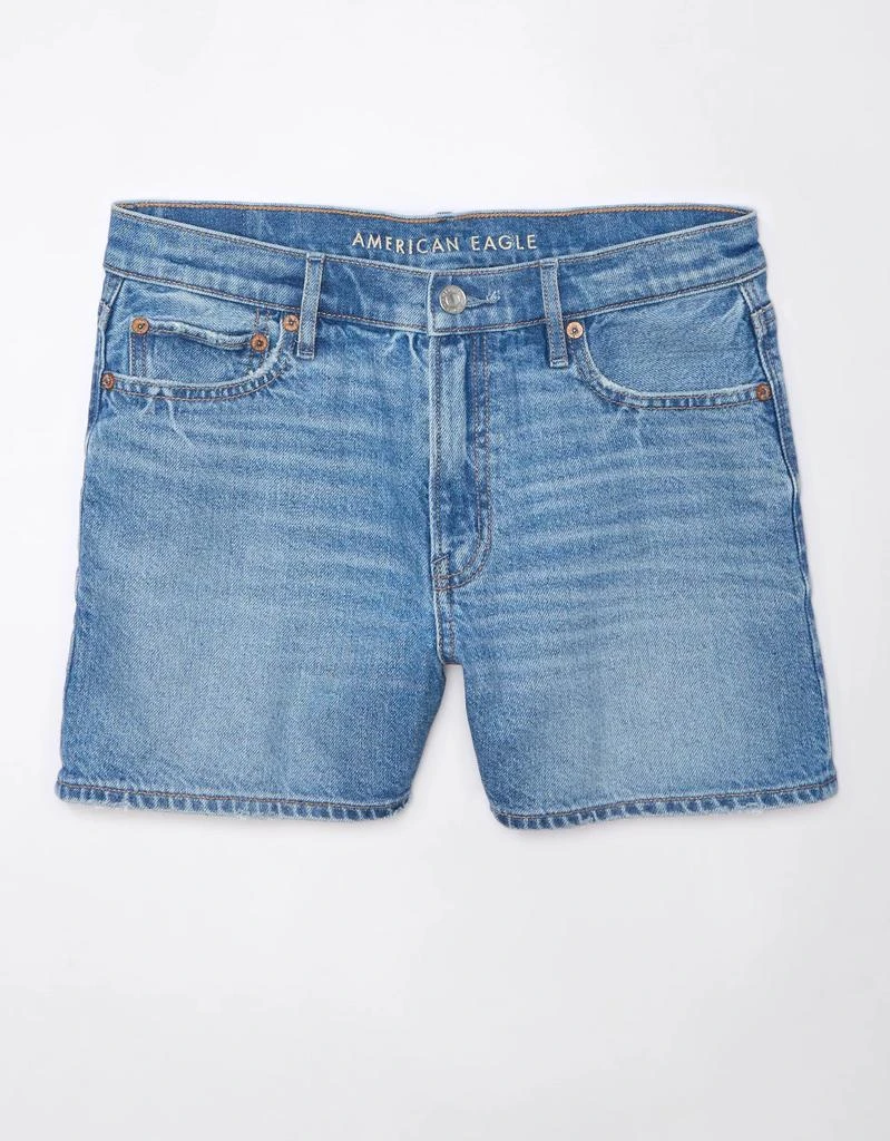 Shop AE Strigid Super High-Waisted Relaxed Denim Short on Sale at