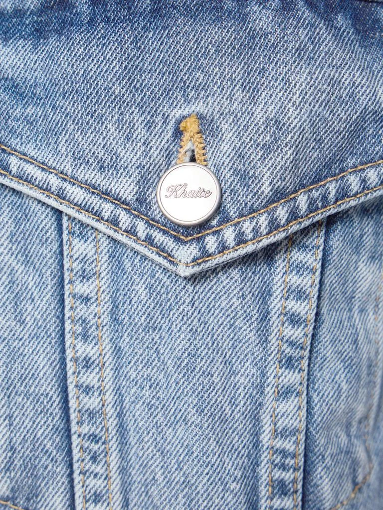 Khaite Grizzo Cotton Denim Jacket 3