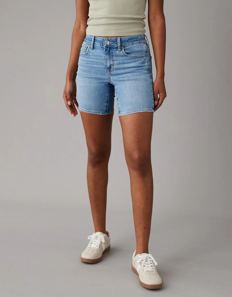 AE AE Next Level Low-Rise Skinny Bermuda Denim Short 1