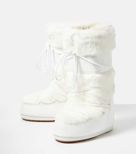 Moon Boot Icon faux fur-trimmed snow boots - Boots - Compare