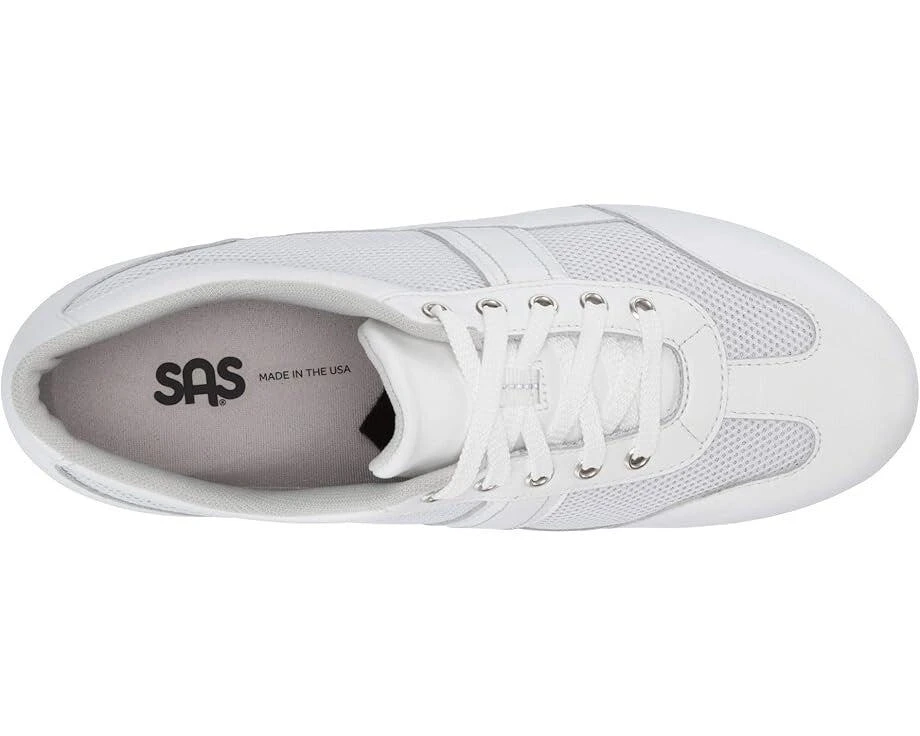 SAS Free Time Sneaker Women's US 5.5 White Mesh Lace-Up Walking Shoes ZOGG146 6
