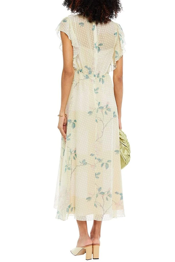 RED Valentino Pussy-bow floral-print Swiss-dot silk-chiffon midi dress 3