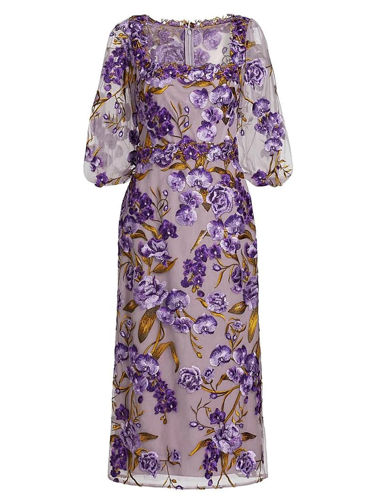 embroidered christening dress Merakish Black Orchid – Embroidered Chiffon – Samaa Boutique main image 1